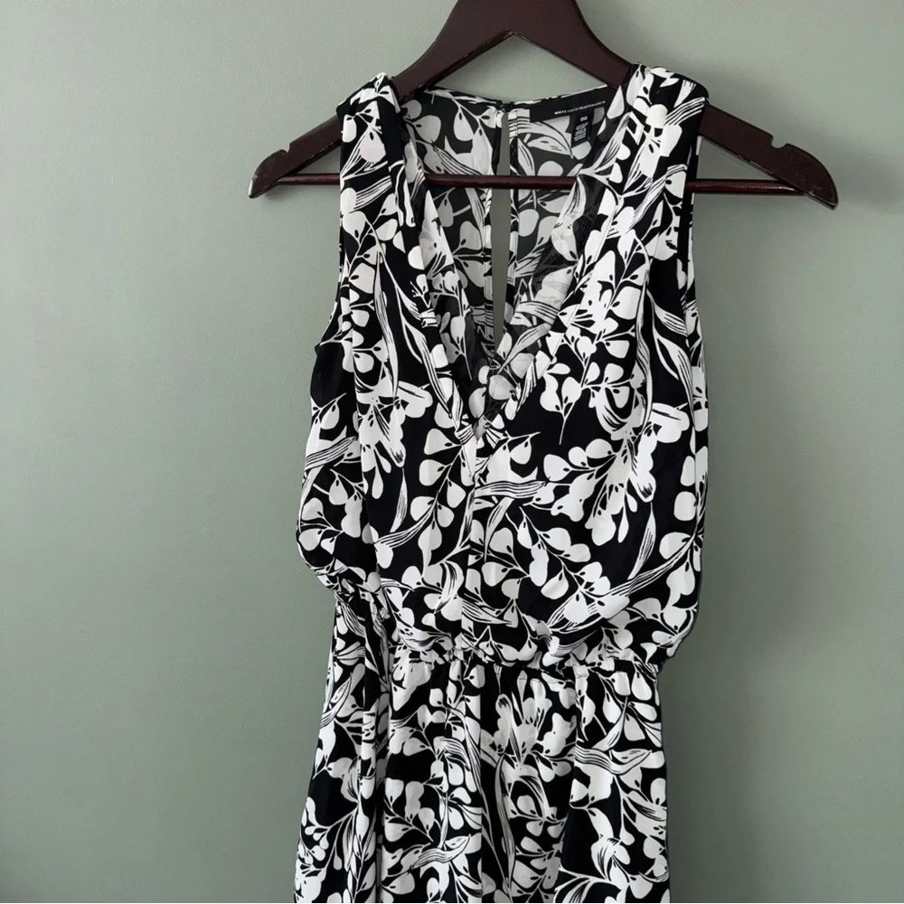White House Black Market Floral Layered Sleeveless V-neck Mini Dress 00 - Picture 15 of 16